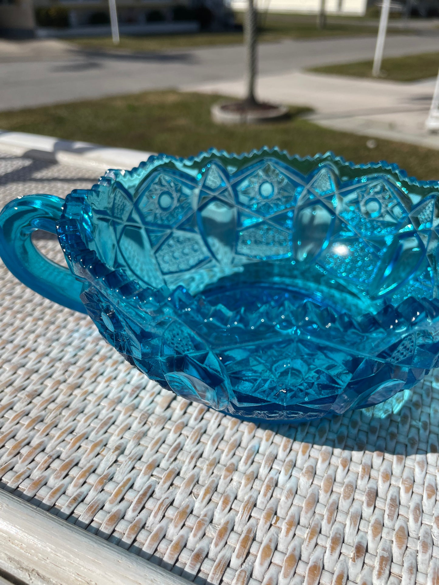 Aqua Candy Glass Dish 🍬