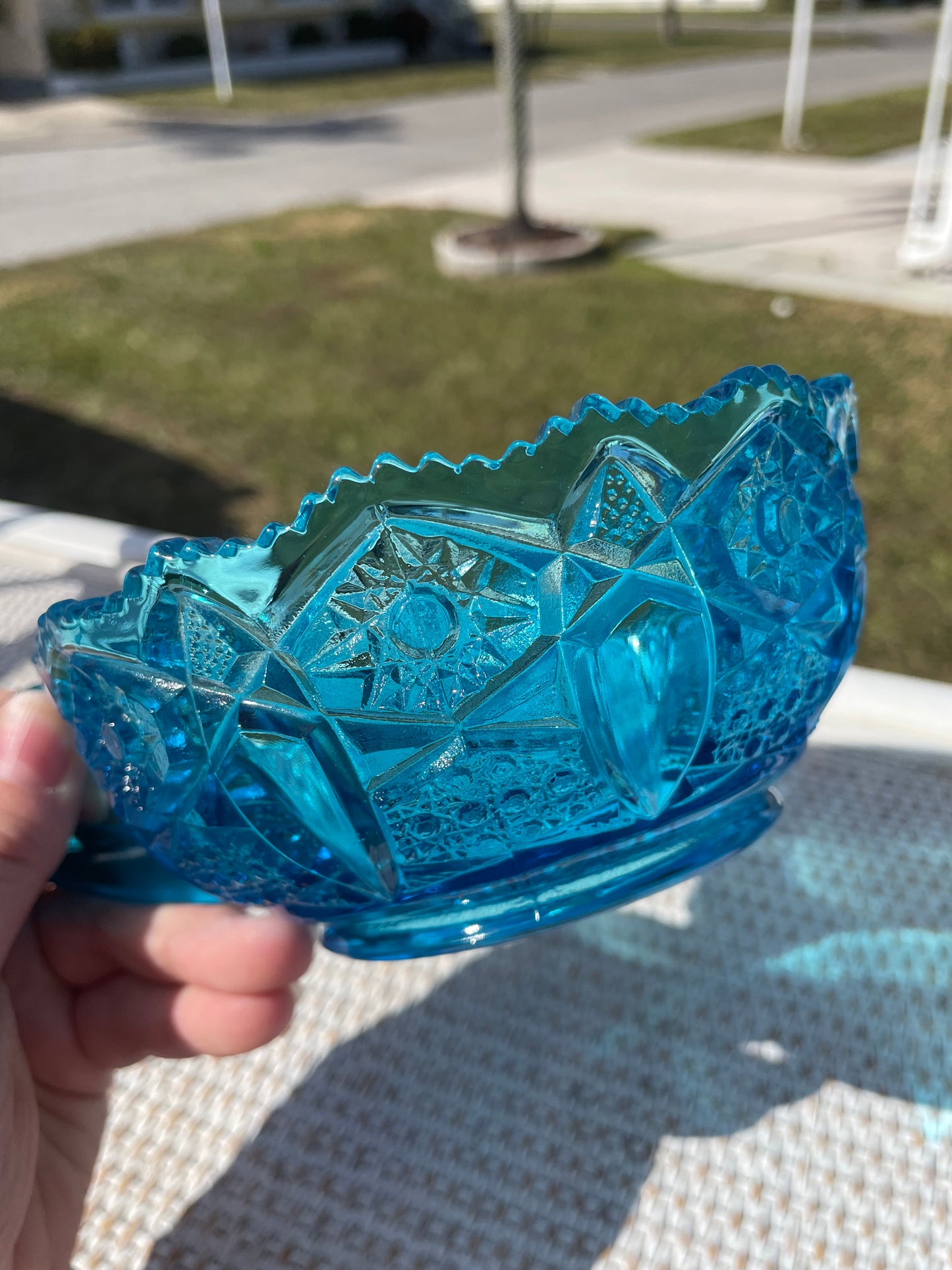 Aqua Candy Glass Dish 🍬