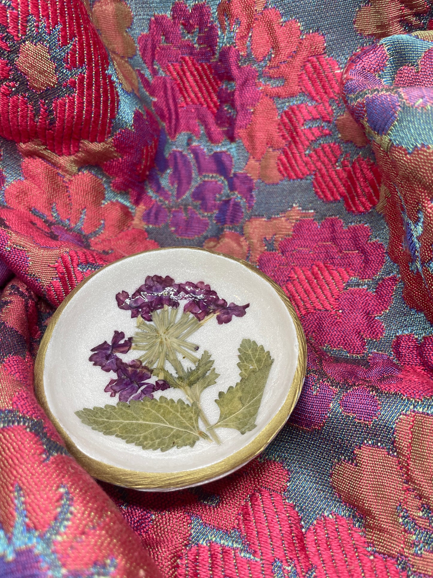 Pressed Flower Trinket Dish