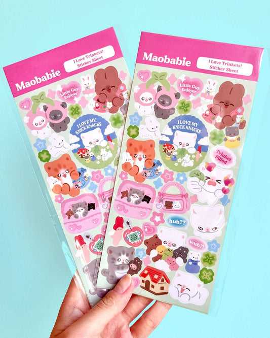 Sticker Sheet - I Love Trinkets