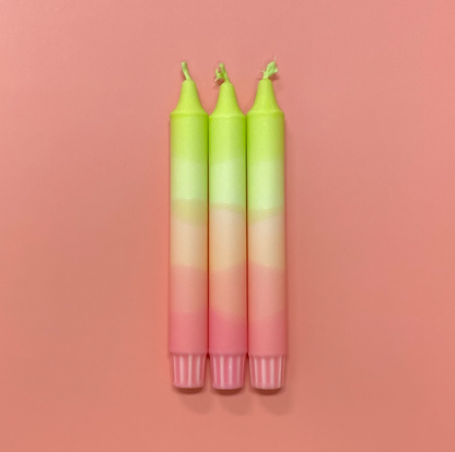 Sorbet Taper Candle Trio