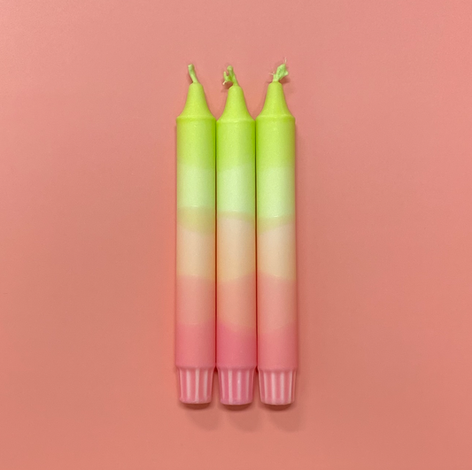 Sorbet Taper Candle Trio