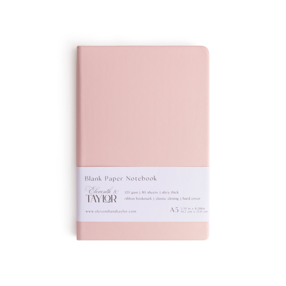 160 Page A5 Blank Journals: 120 GSM Thick Blank Card Stock
