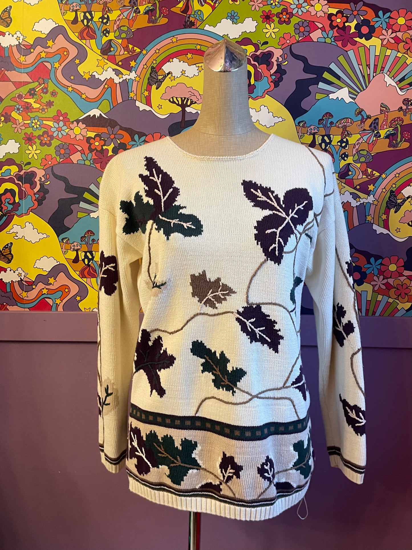 Vintage Leaves Knit