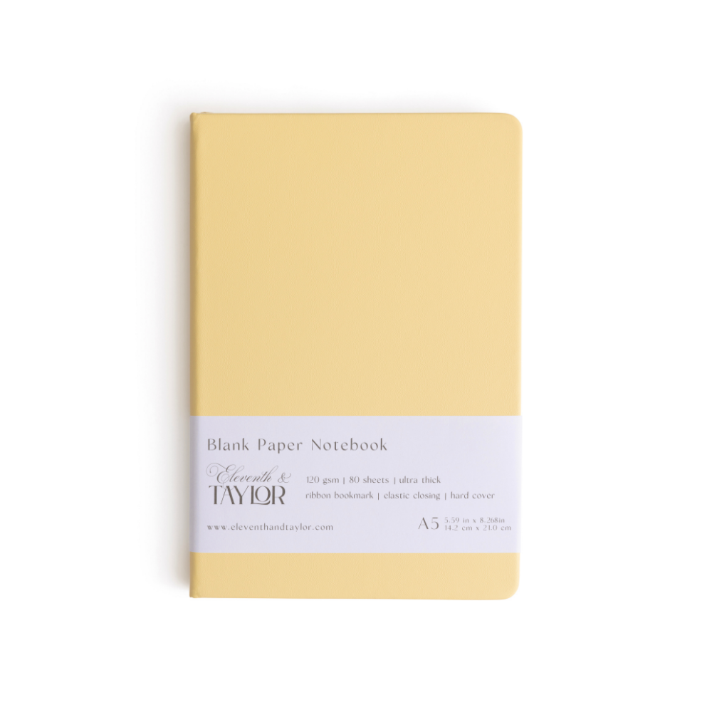 160 Page A5 Blank Journals: 120 GSM Thick Blank Card Stock