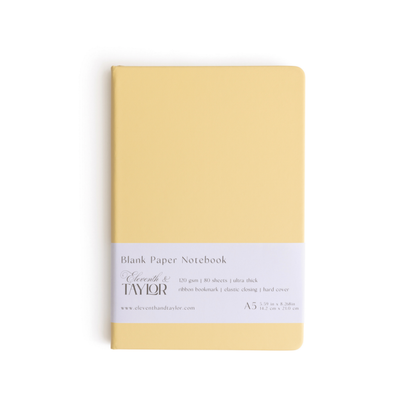 160 Page A5 Blank Journals: 120 GSM Thick Blank Card Stock