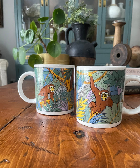 Hanging Out Monkey Mugs