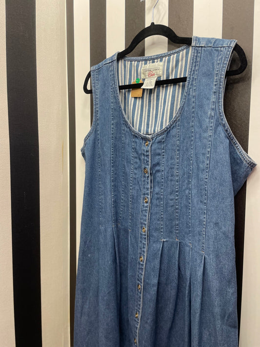 Button Front Denim Dress