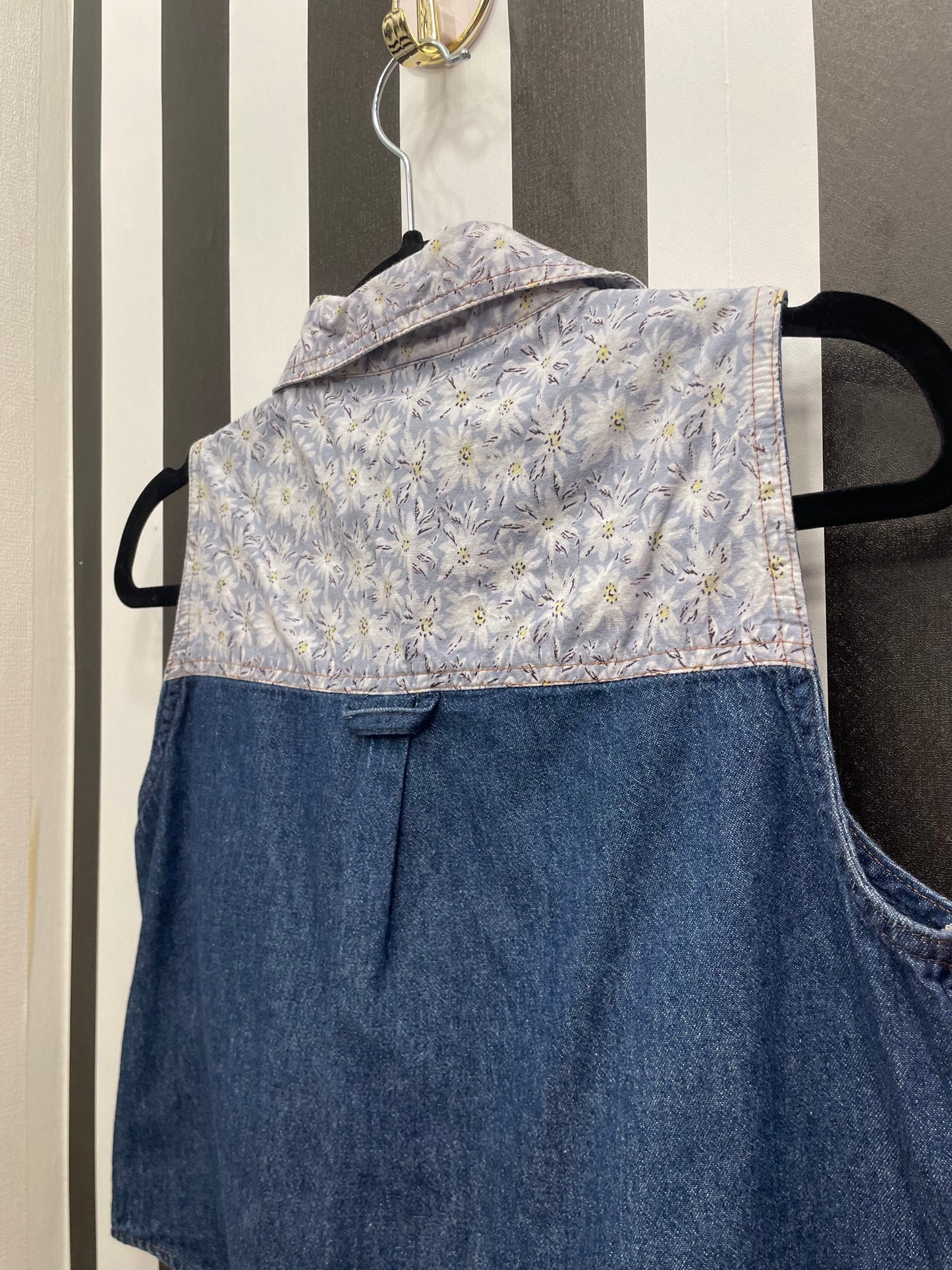 80s Daisy Denim Vest