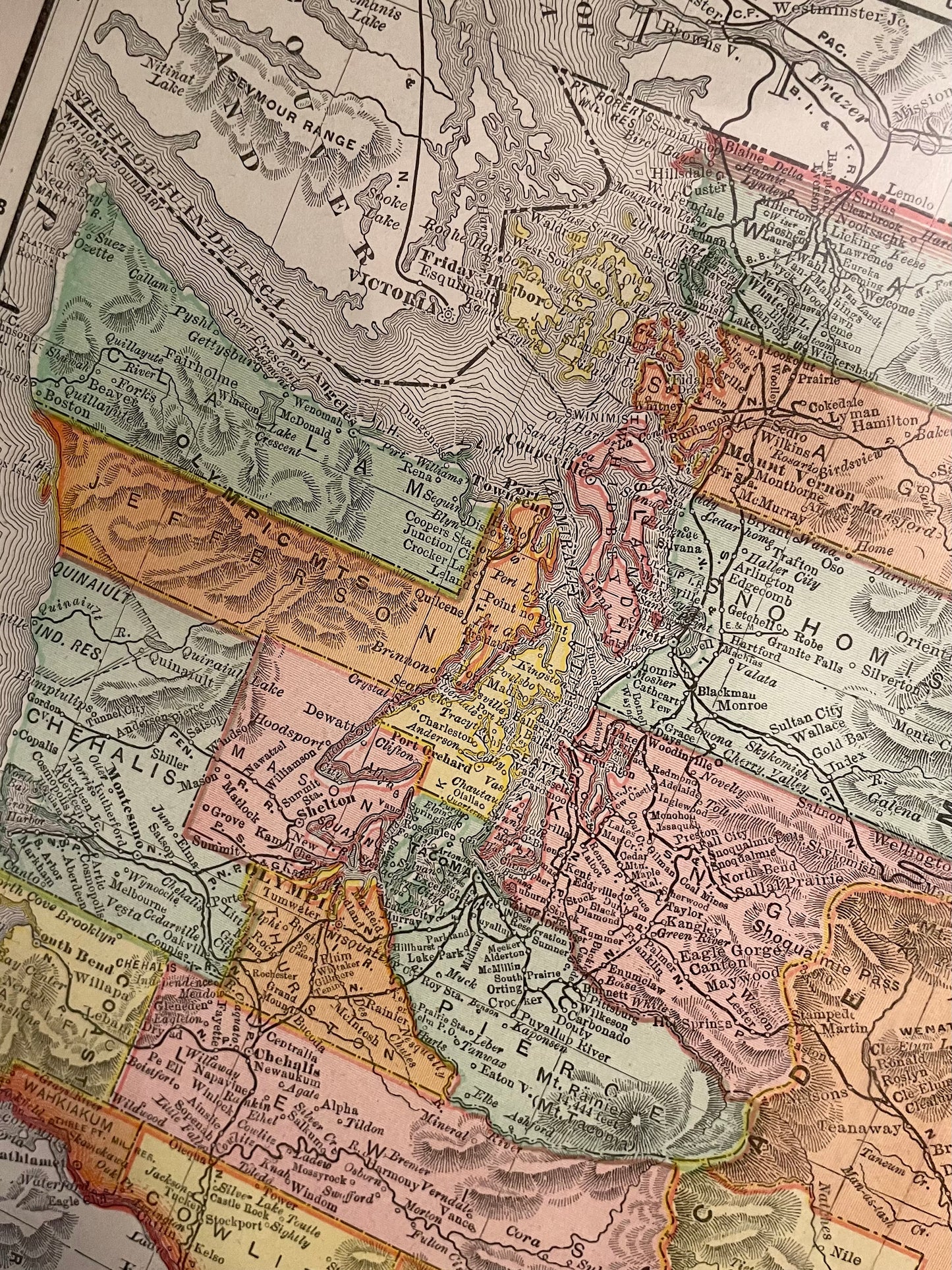 Antique Map - Washington State c.1895