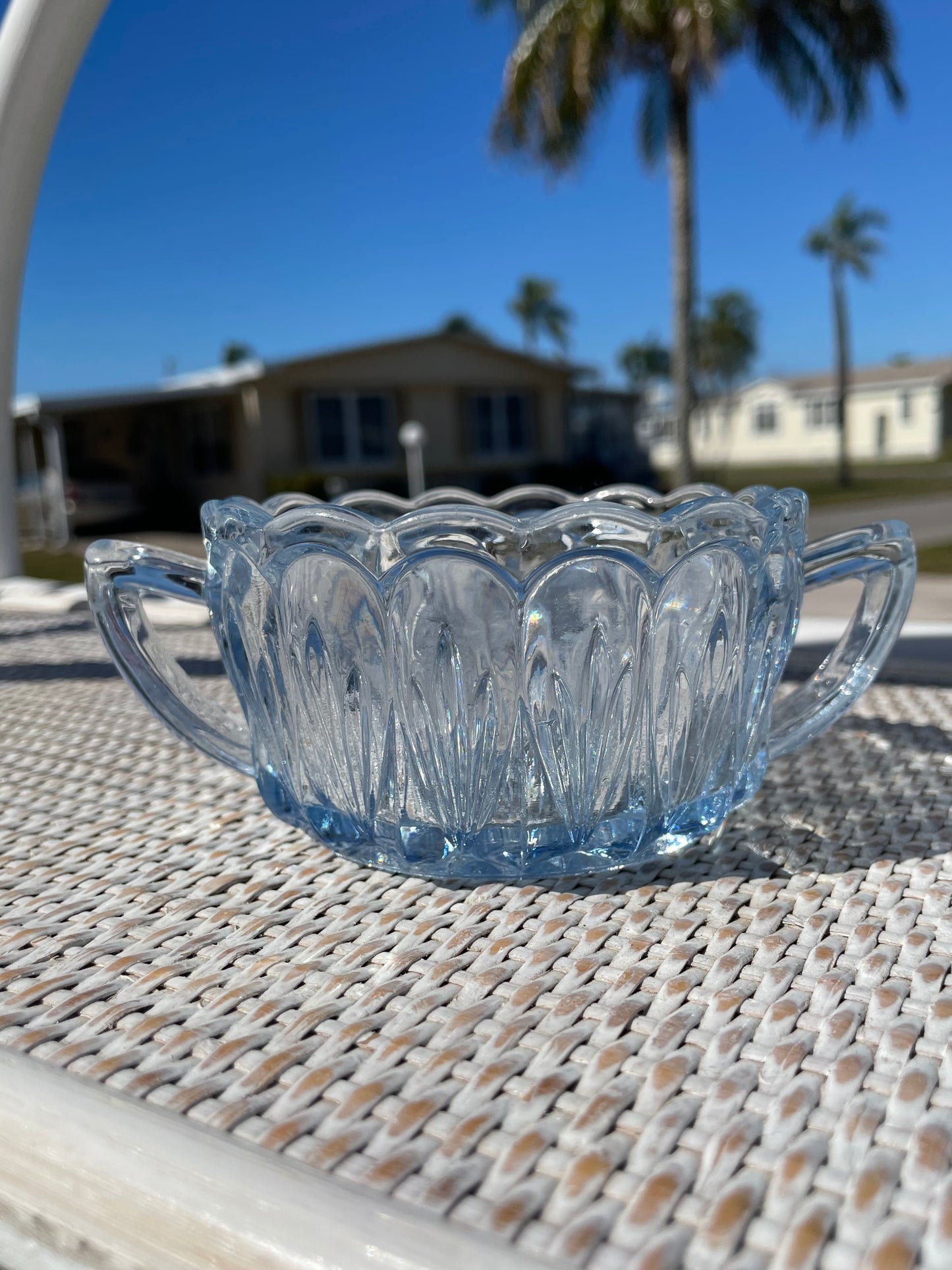 Ice Blue Sugar Dish