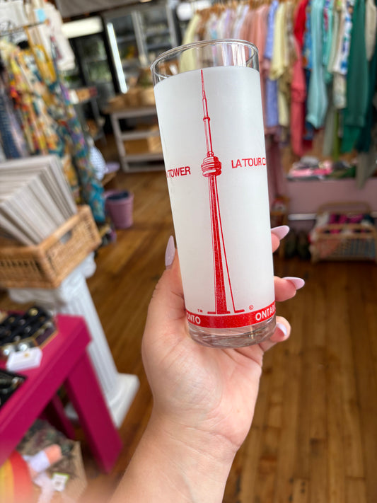 Vintage CN Tower Souvenir Glass