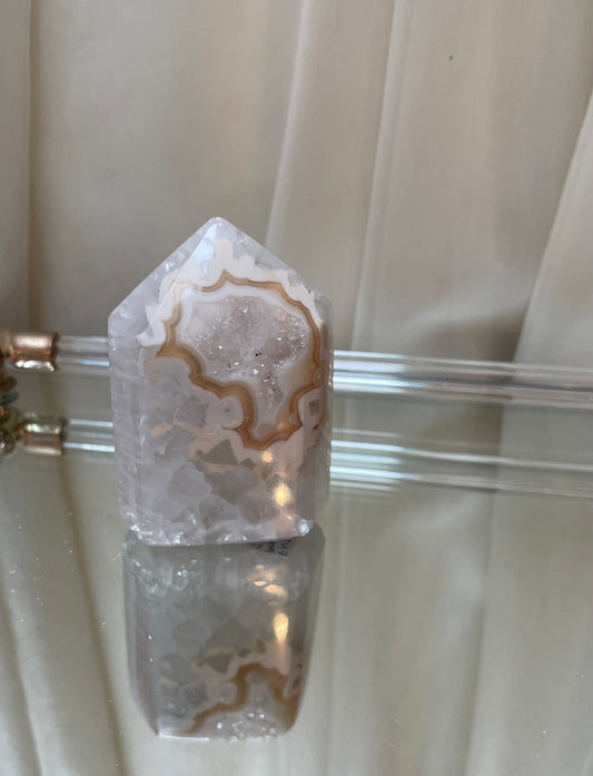 Druzy Agate Tower