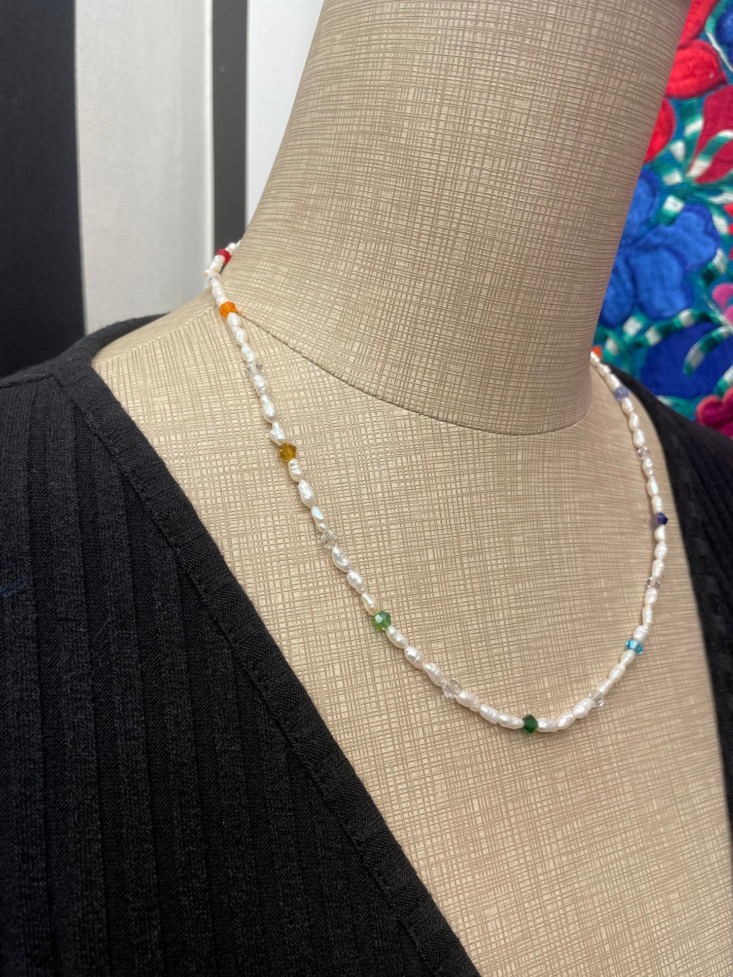 Rainbow Pop Pearl Necklace