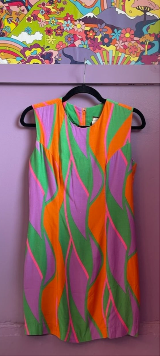 Retro 70s Colourblock Dress