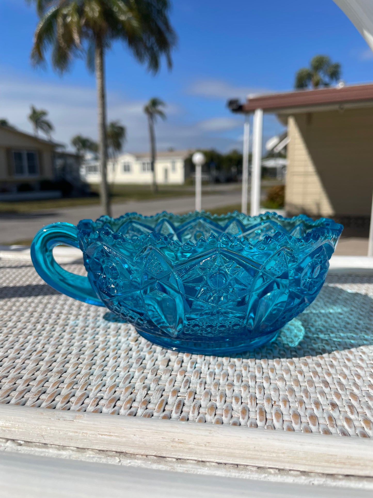 Aqua Candy Glass Dish 🍬