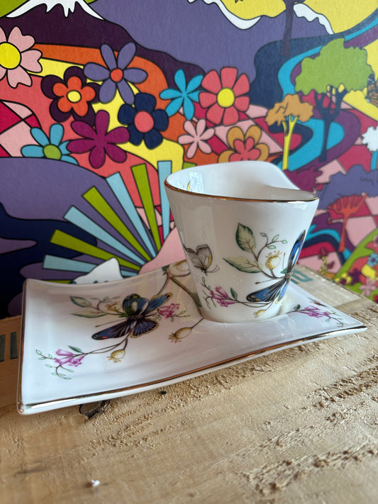 Butterfly & Bees Sugar Cup