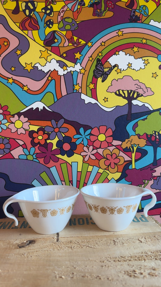 Corelle Butterfly Gold Cups🌼