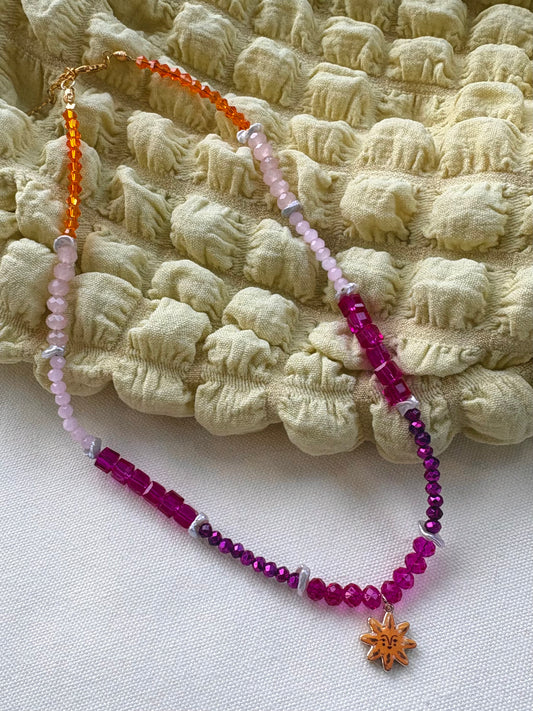 Poppy - Crystal and Pearl Necklace