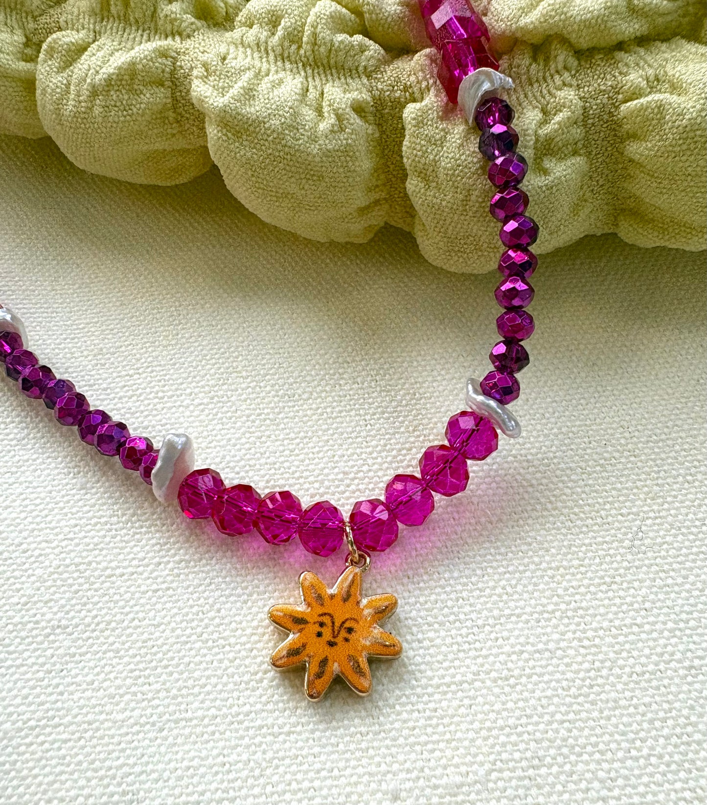 Poppy - Crystal and Pearl Necklace