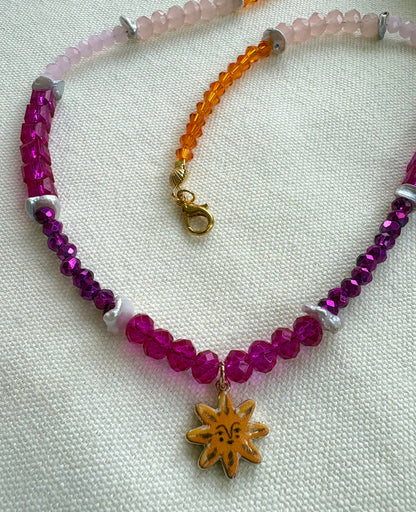 Poppy - Crystal and Pearl Necklace
