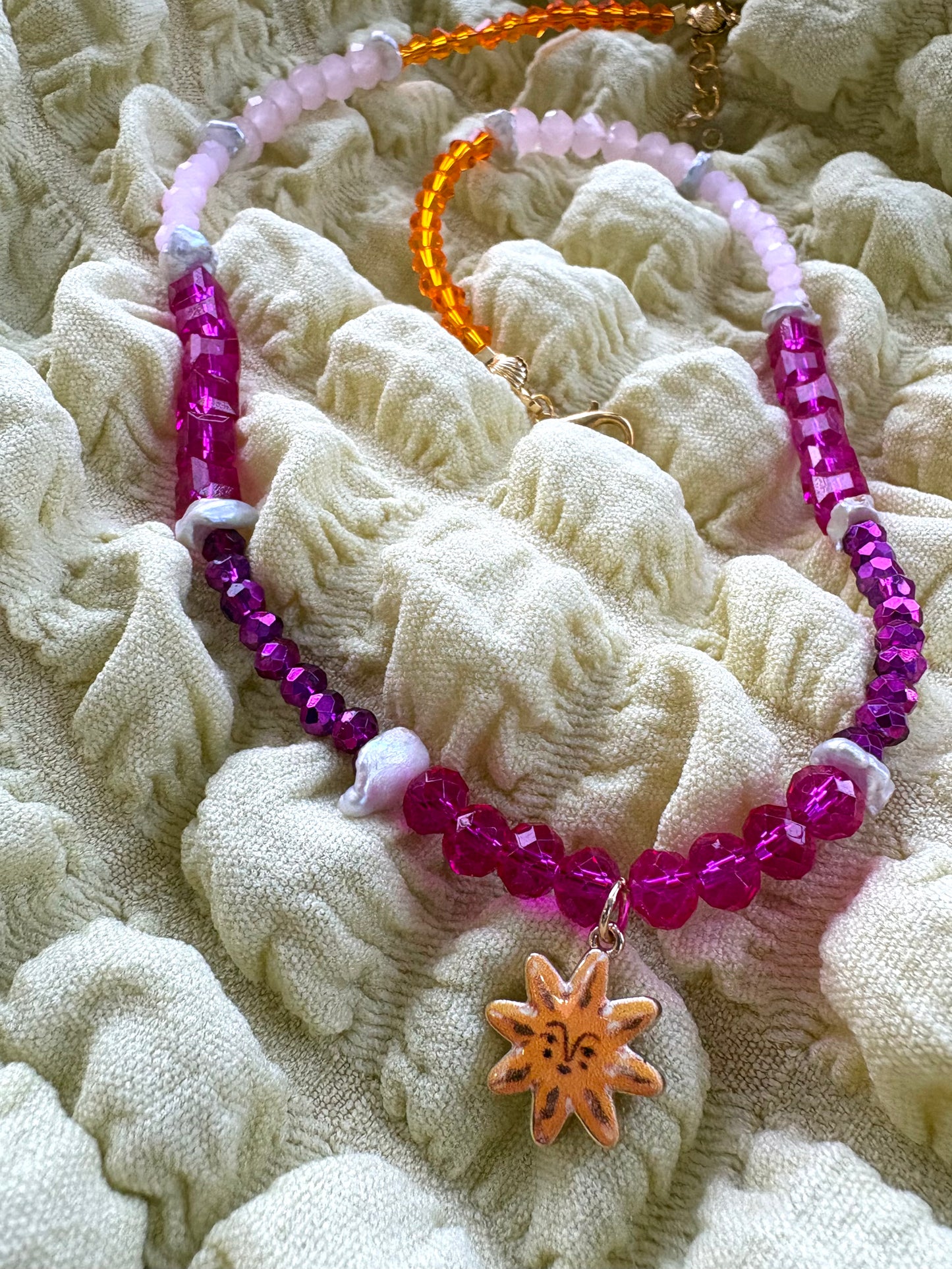 Poppy - Crystal and Pearl Necklace