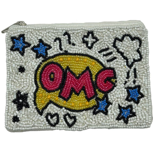 OMG BEADED MINI POUCH
