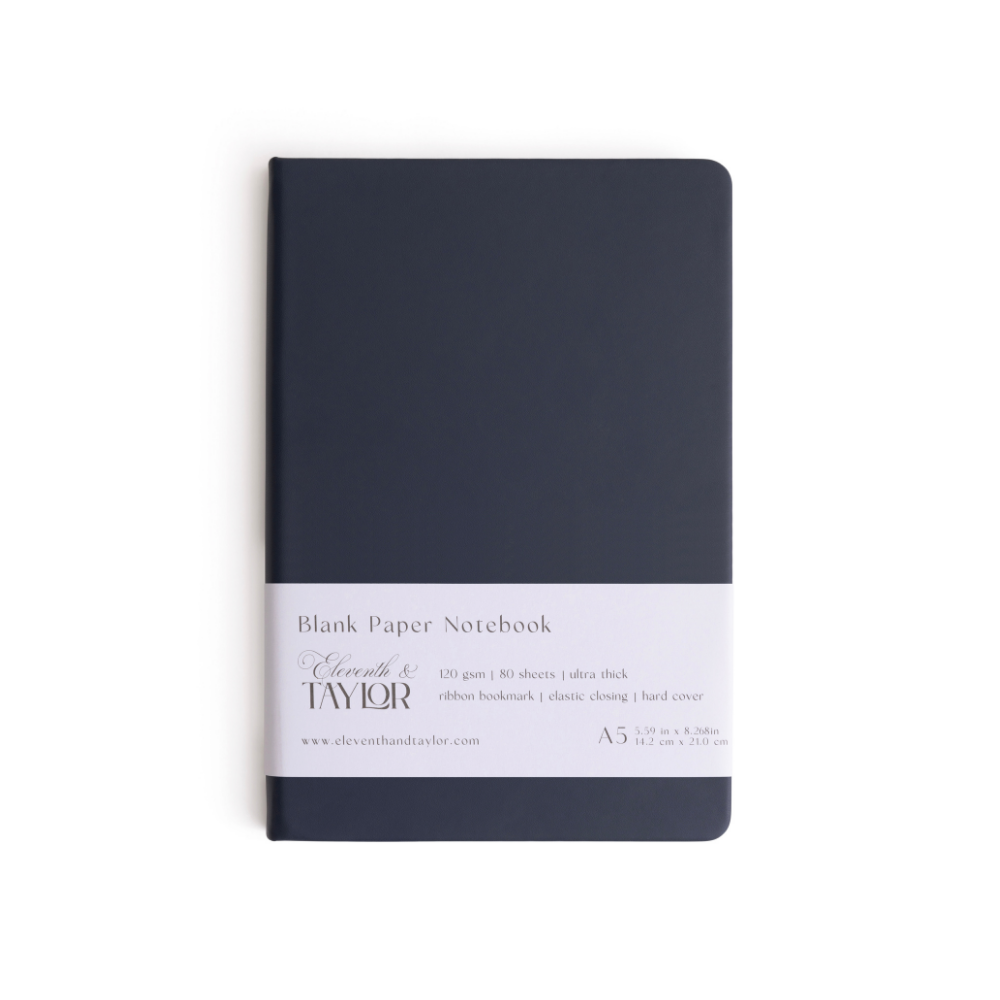 160 Page A5 Blank Journals: 120 GSM Thick Blank Card Stock