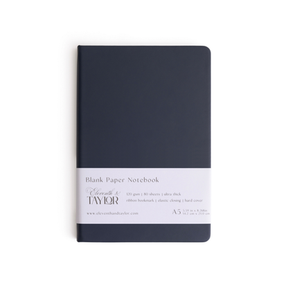 160 Page A5 Blank Journals: 120 GSM Thick Blank Card Stock