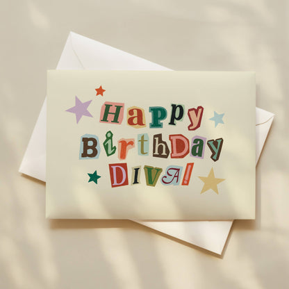 Happy Birthday Diva! Birthday Greeting Card