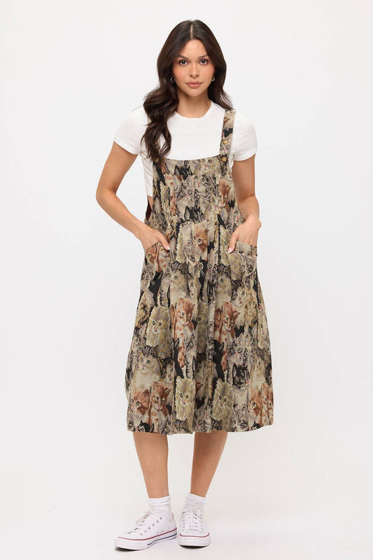 Cat Collage Print Dress