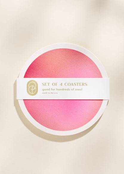 Pink Era Gradient Coasters - Set of Four