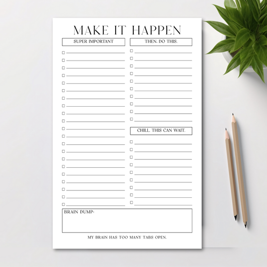 To Do Checklist: 50-Page Tear-Off Notepad