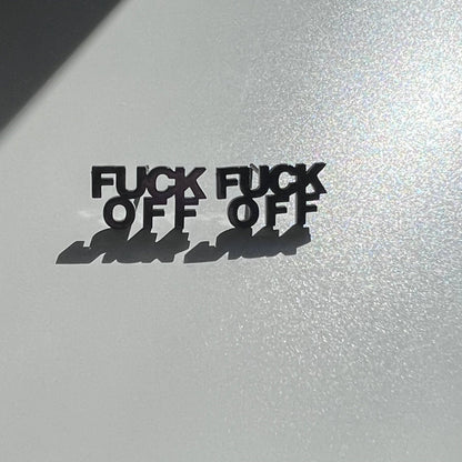 Curse F OFF Earrings