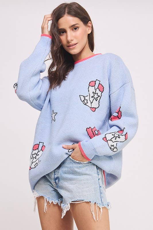 Cowboy Hat & Boots Sweater