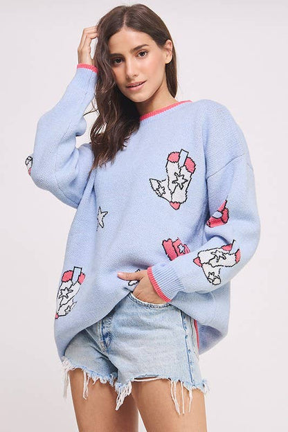 Cowboy Hat & Boots Sweater