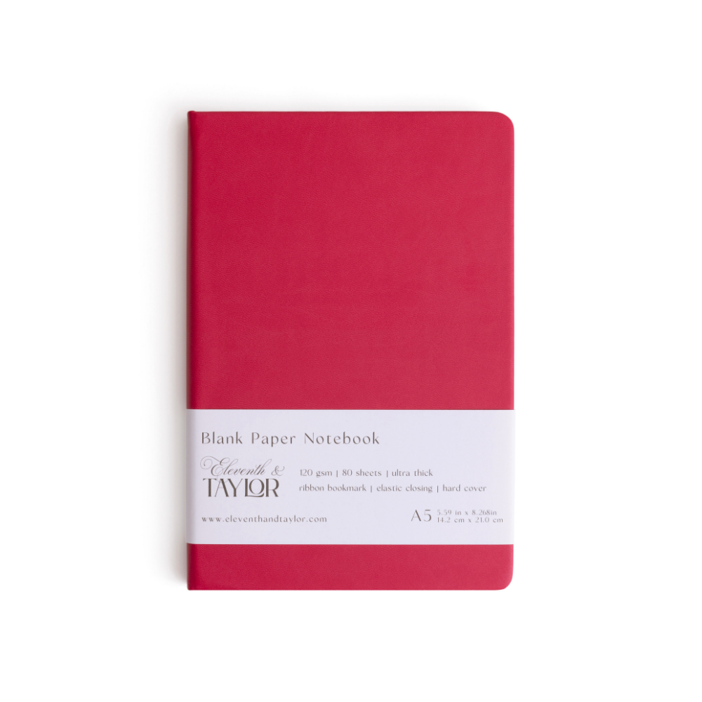 160 Page A5 Blank Journals: 120 GSM Thick Blank Card Stock