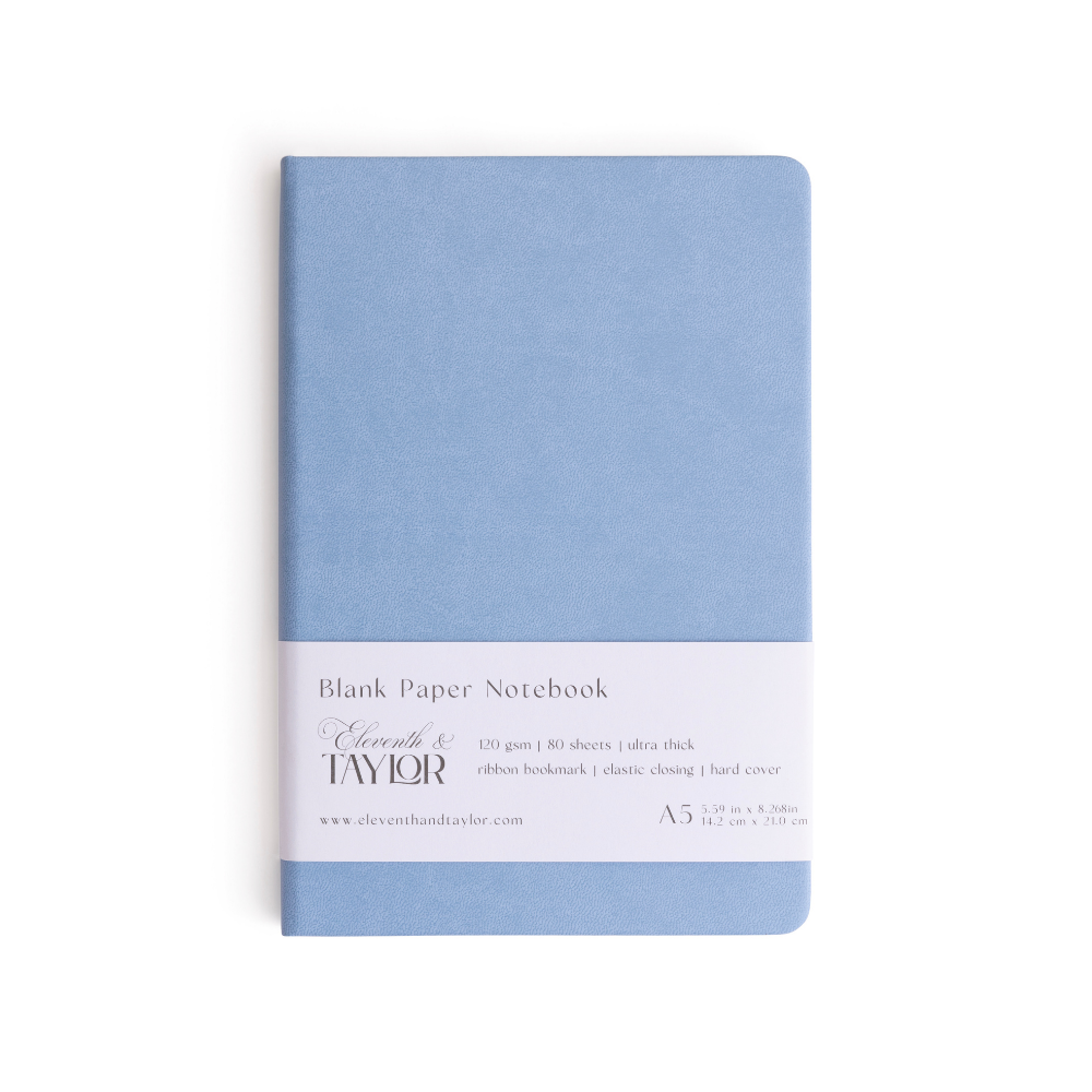 160 Page A5 Blank Journals: 120 GSM Thick Blank Card Stock