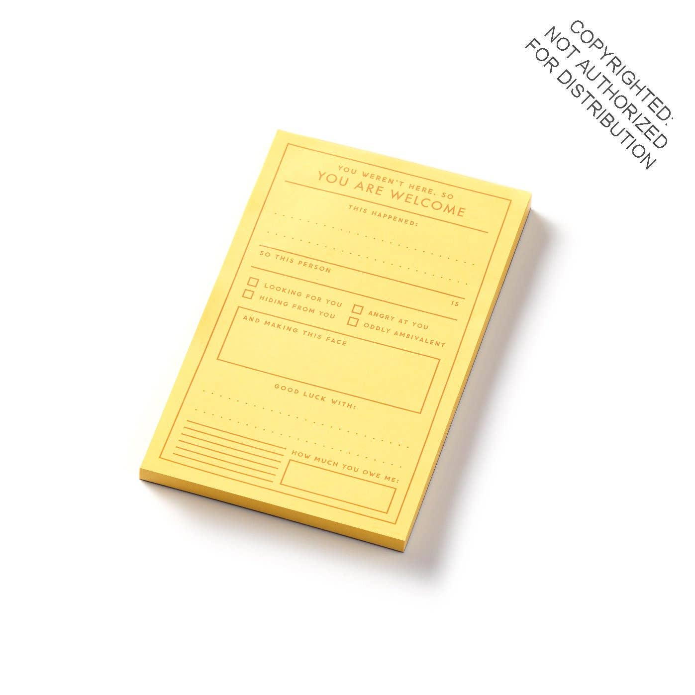 You Are Welcome Memo Pad