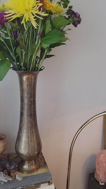 Mid Century Brass Vase